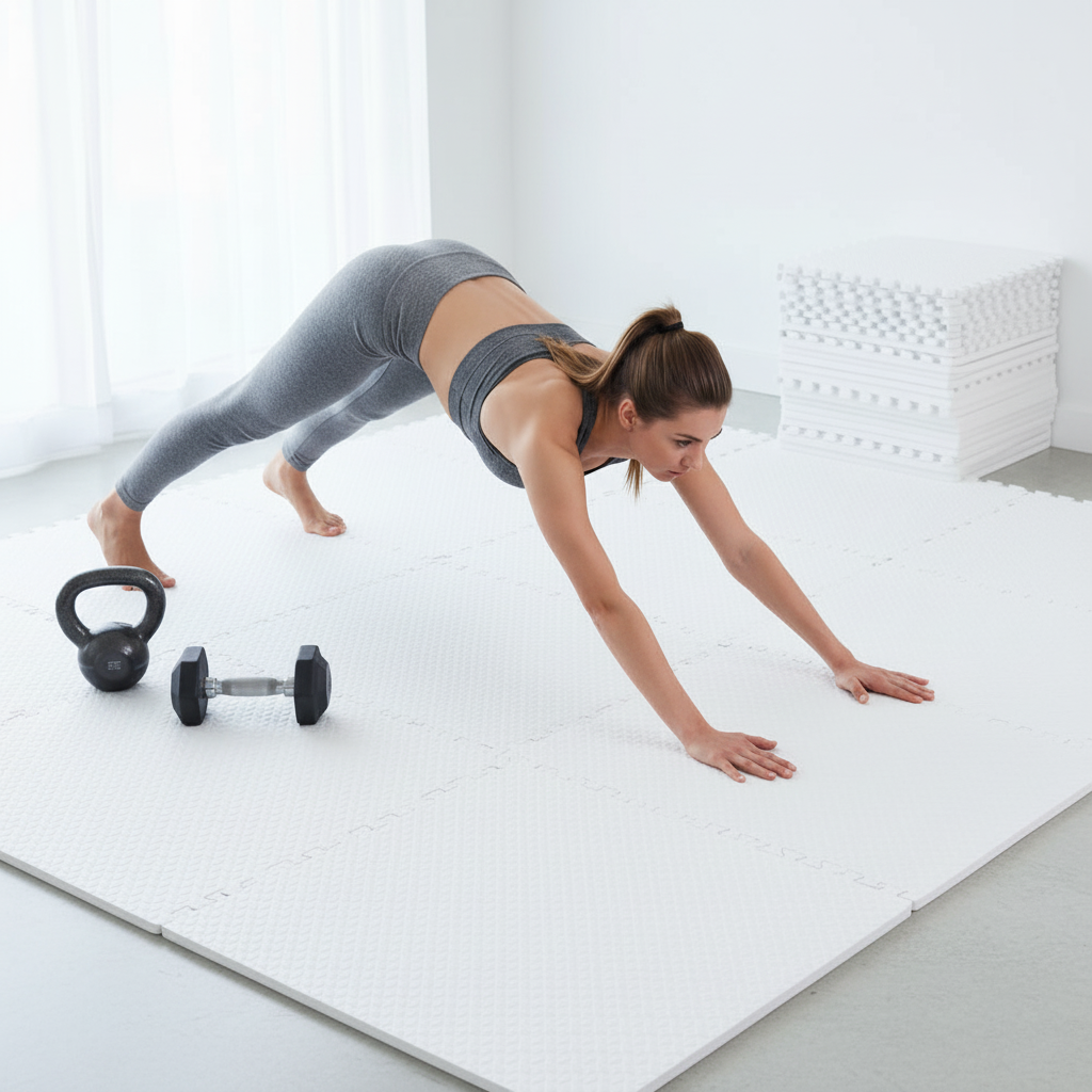 HAJEX Interlocking Exercise Gym Floor Mat - Pack of 6