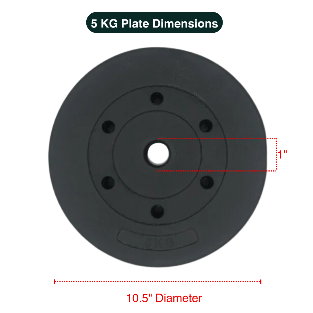 Standard & Olympic PVC Weight Plates in KG