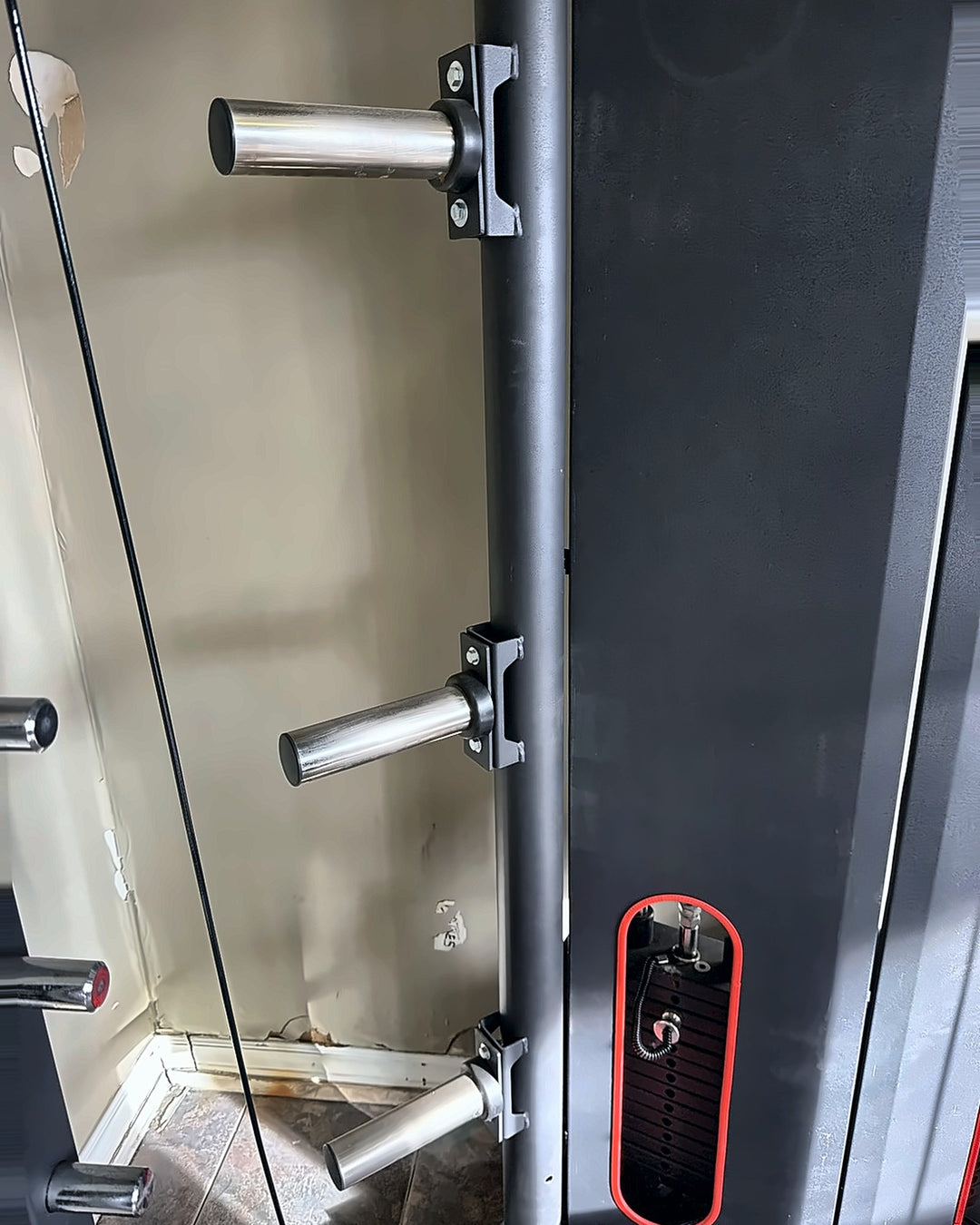 Smith Machine X5 plate storage posts, 2-inch Olympic