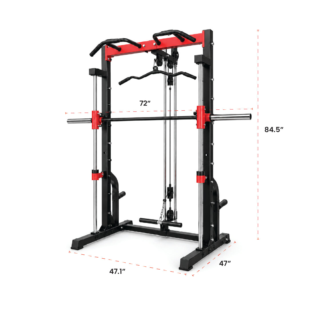 Smith Machine Z1 with Lat Pulldown & Low Pulley | HAJEX