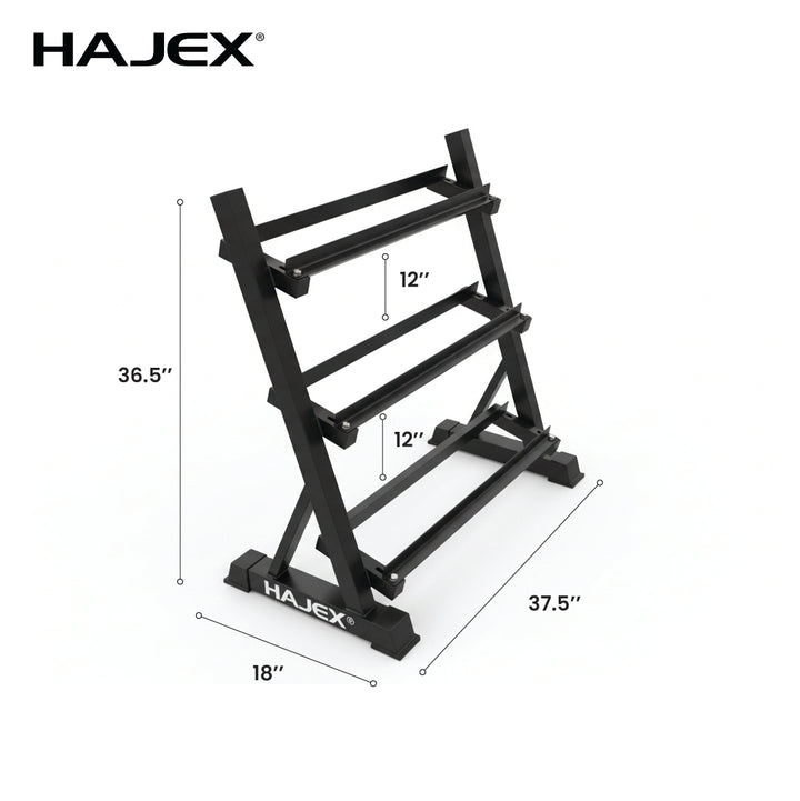 Steel Dumbbell Racks Vertical & Horizontal (3, 6, 8, 10 Levels)